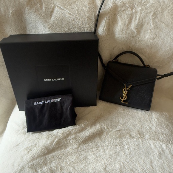 Saint Laurent Cassandra Mini Black with Gold Hardware Leather Adjustable Strap - Picture 17 of 17